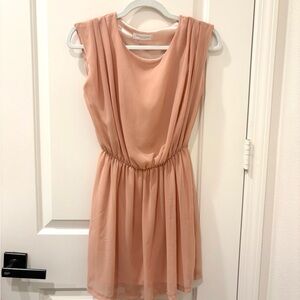 Chiffon Blush Cottage Core Fairy Mini Dress, Made in Korea